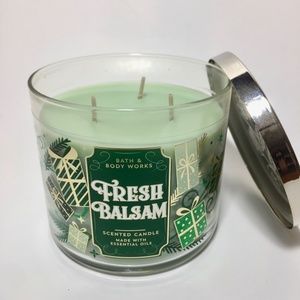 Bath & Body Works Accents - FRESH BALSAM 3 Wick Candle Bath & Body Works Accents - FRESH BALSAM 3 Wick Candle